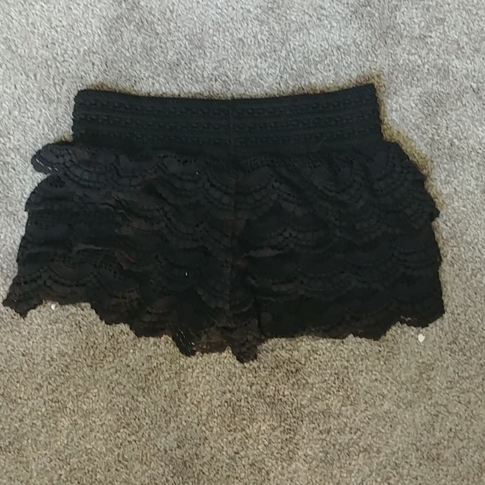 Black Boho Shorts